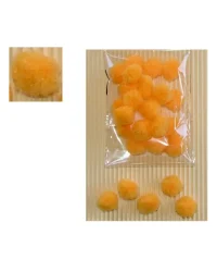 15mm Pom Poms – Orange