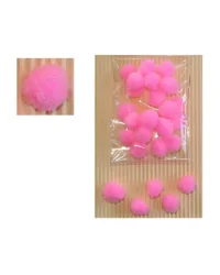 15mm Pom Poms – Pink