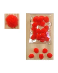 15mm Pom Poms – Red