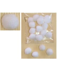 25mm Pom Poms – White
