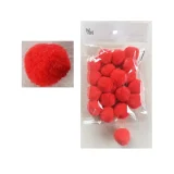 30mm Pom Poms - Red