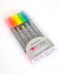 Mungyo Solid Point Stick Highlighter Set of 5