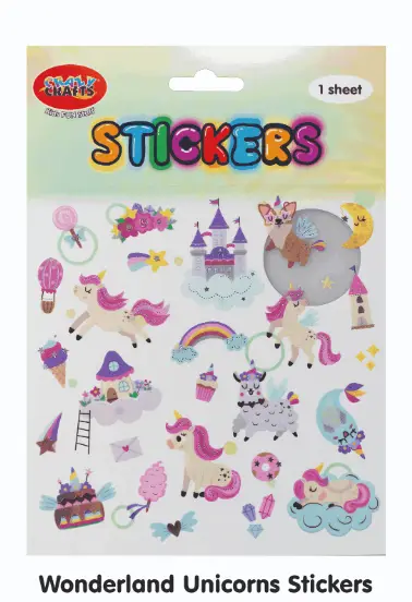 Wonderland Unicorns Stickers