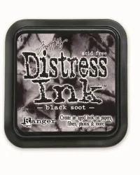 Ranger Distress Ink Pad Black Soot 3×3