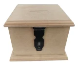 Wooden Lockable Money Box