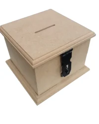 Wooden Lockable Money Box