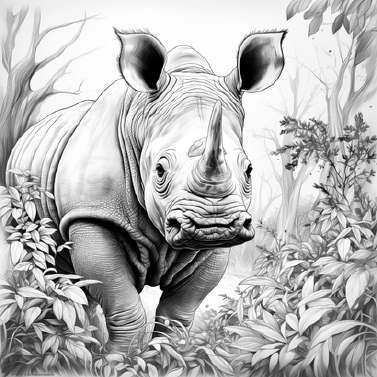iCOLOR Colouring Board Leafy Rhino