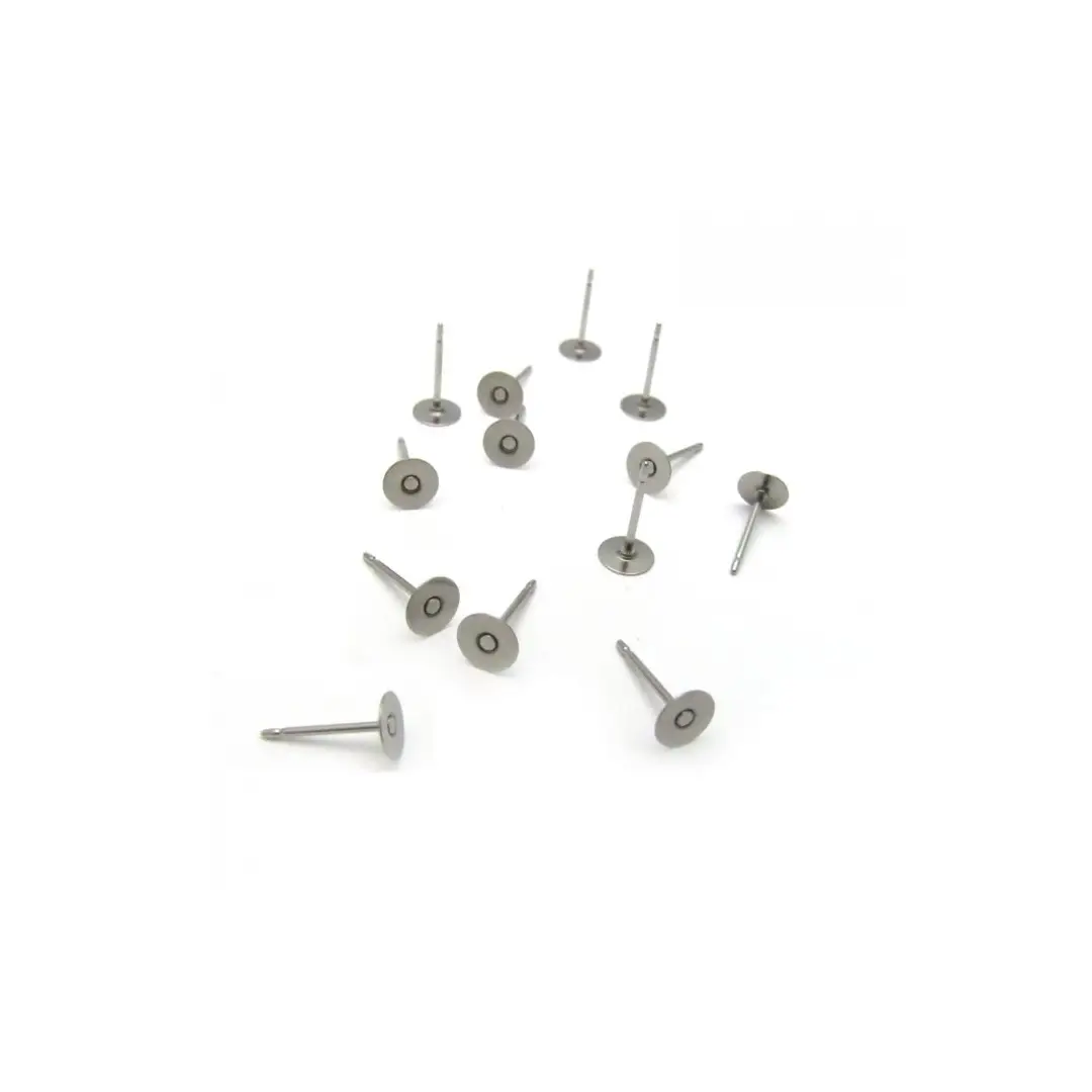 Bead Findings Flat Stud - 15 Pieces