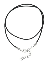 Black Wax Cord Necklace