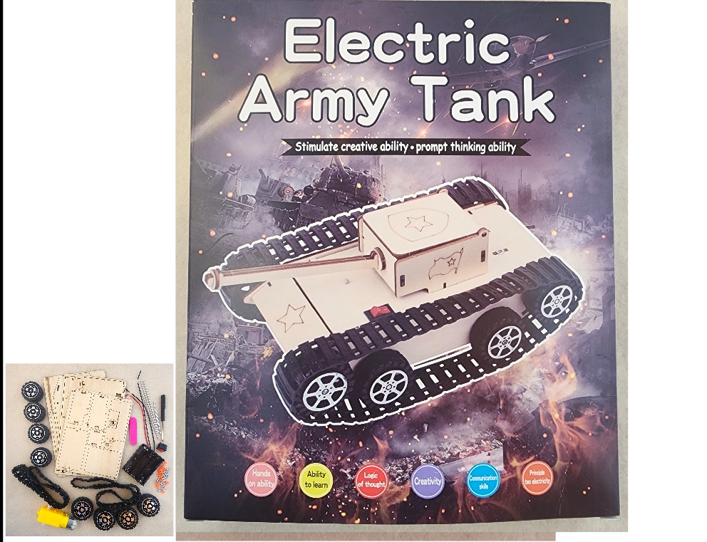 Project Kit Electric Army Tank with Motorized Control - Crafty Arts