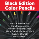 Faber-Castell Black Edition Neon & Pastel Colour Pencils 12's