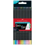 Faber-Castell Black Edition Neon & Pastel Colour Pencils 12's
