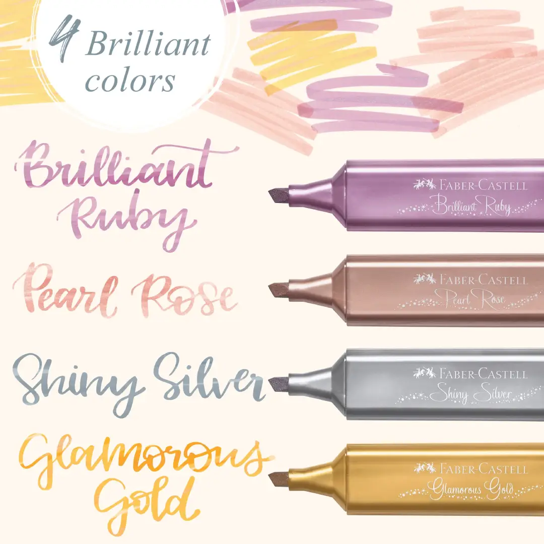 Highlighter Wallet of 4 - Metallic
