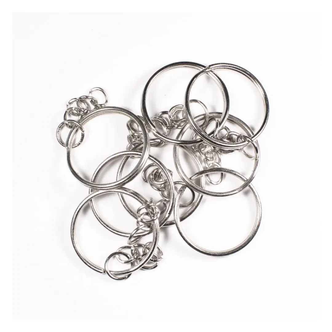 Key Chain Set - Silver 25mm