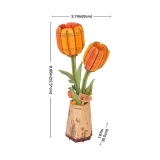 Robotime 3D Wooden Puzzle - Orange Tulip