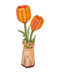 Robotime 3D Wooden Puzzle – Orange Tulip
