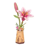 Robotime 3D Wooden Puzzle - Pink Lily