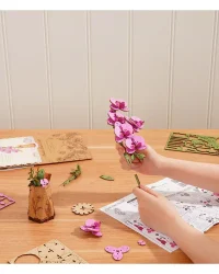 Robotime 3D Wooden Puzzle – Pink Tulip