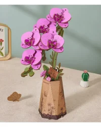 Robotime 3D Wooden Puzzle – Purple Moth Orchid
