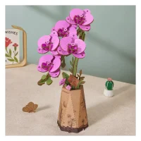 Robotime 3D Wooden Puzzle – Purple Moth Orchid