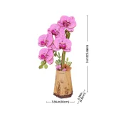Robotime 3D Wooden Puzzle - Purple Moth Orchid