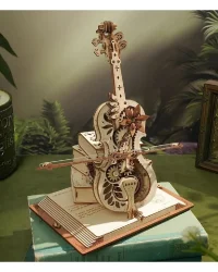 Robotime Wooden 3D Puzzle – Mechanical Cello Music Box