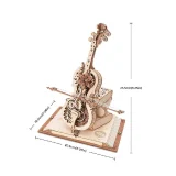 Robotime Wooden 3D Puzzle - Mechanical Cello Music Box