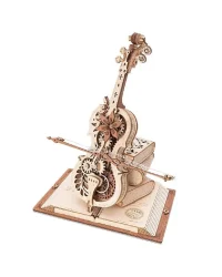 Robotime Wooden 3D Puzzle – Mechanical Cello Music Box