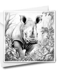 iCOLOR Colouring Gift Card African Rhino