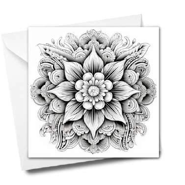 iCOLOR Colouring Gift Card Lotus Mandala