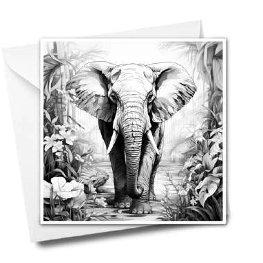iCOLOR Colouring Gift Card Majestic Elephant