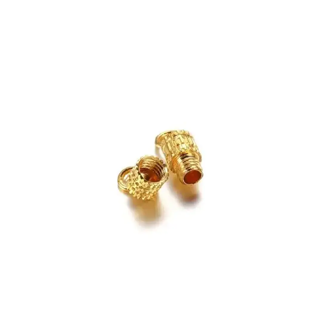 Bead Findings Screw Clasp Gold - 6pce