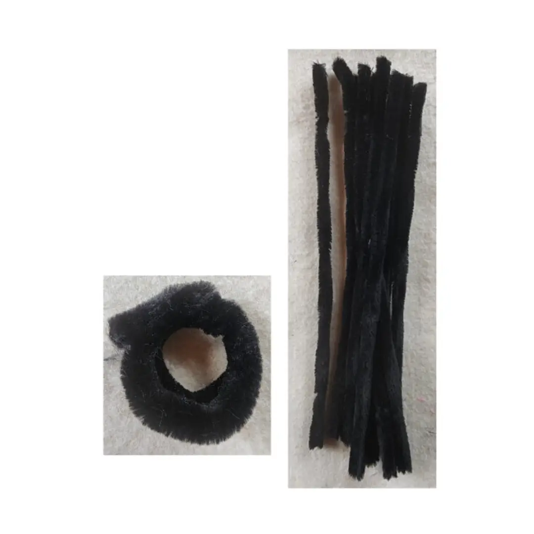 Chenille Sticks - 12mm Black