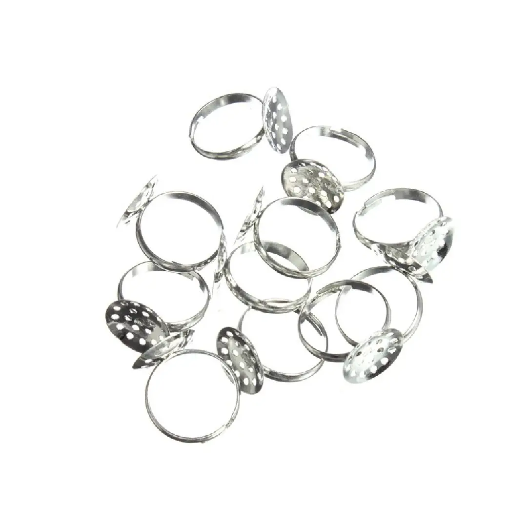 Flat Ring Base Silver 14mm
