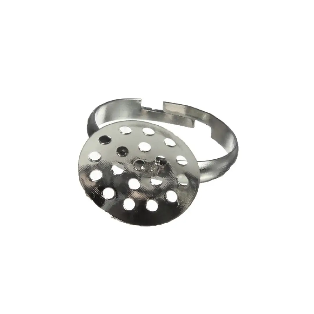 Flat Ring Base Silver 14mm