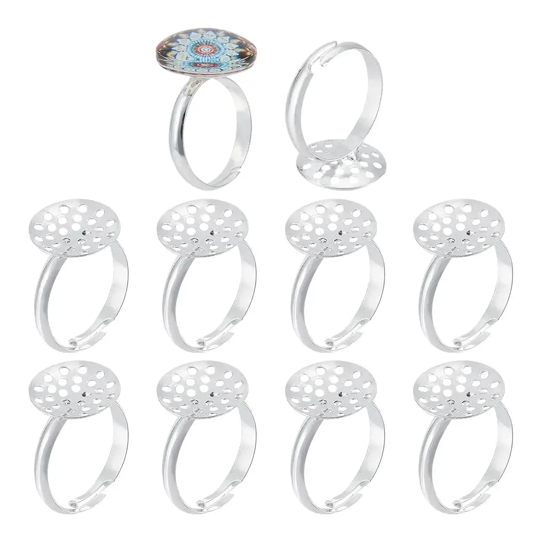 Flat Ring Base Silver 14mm