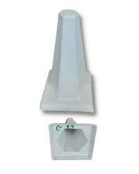 Pointed Hexagonal Candle Mould – 50x125mm