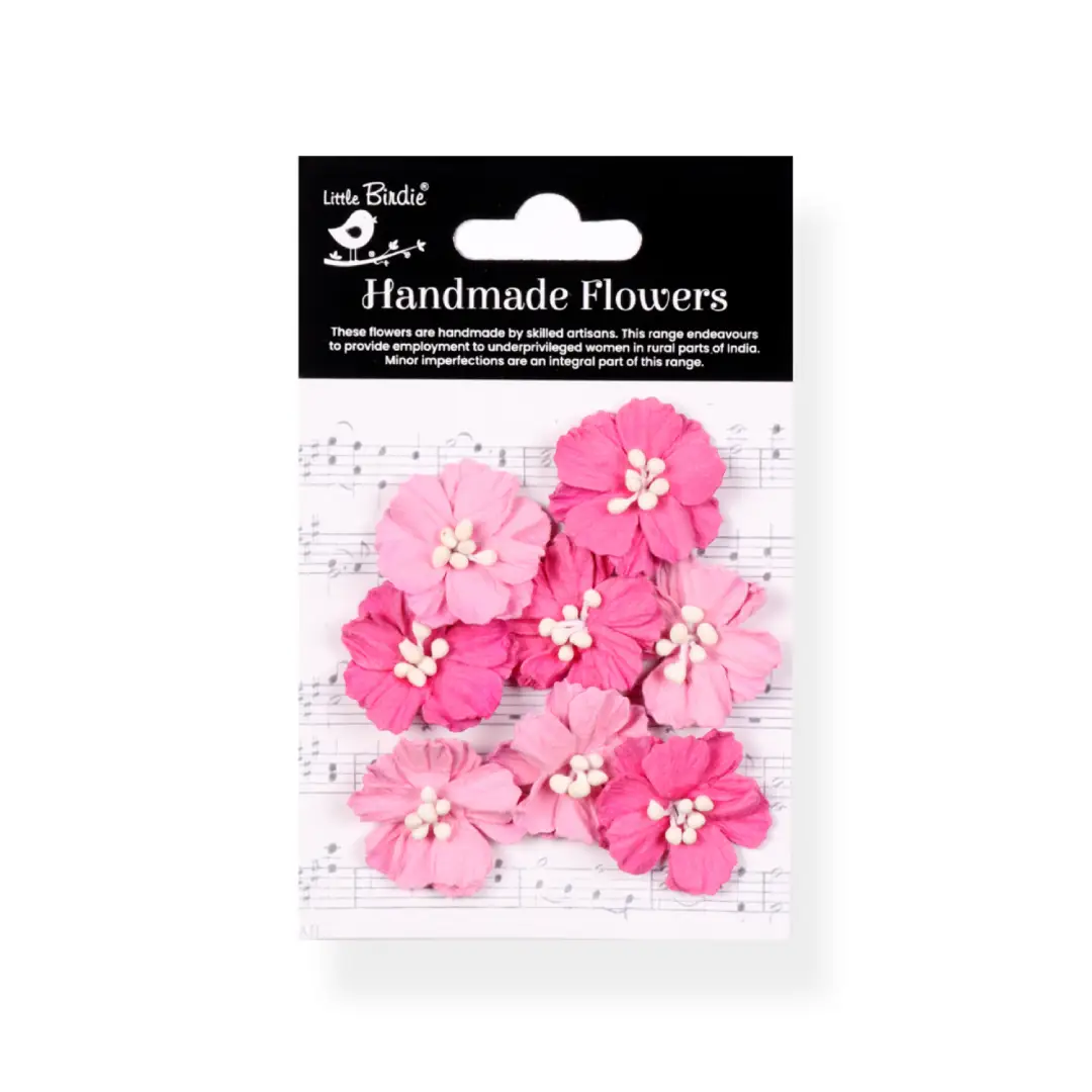 Precious Pink Frona Flowers (8 piece) - Little Birdie