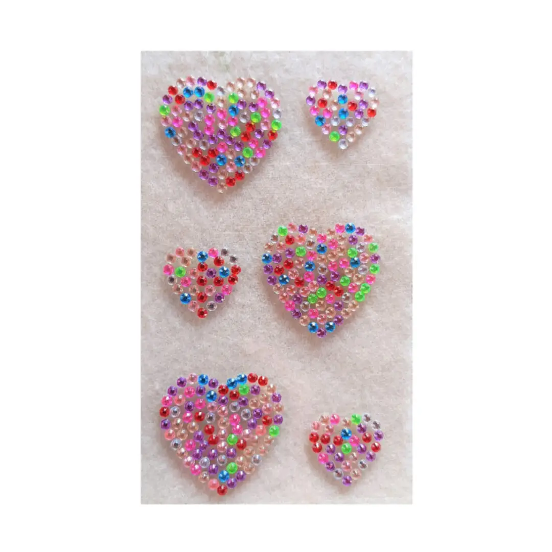 Rhinestones Hearts - Mixed Colours & Sizes