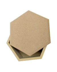 Wooden Trinket Box Hex Large