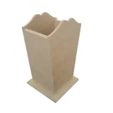 Wooden Pen Tidy with Gabled Top