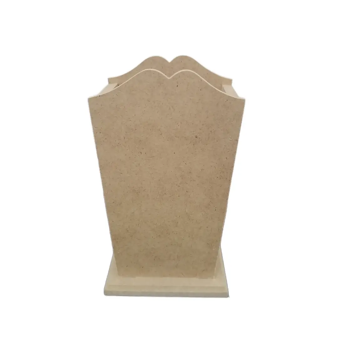 Wooden Pen Tidy with Gabled Top