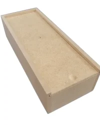 Wooden Pencil Box with Sliding Lid