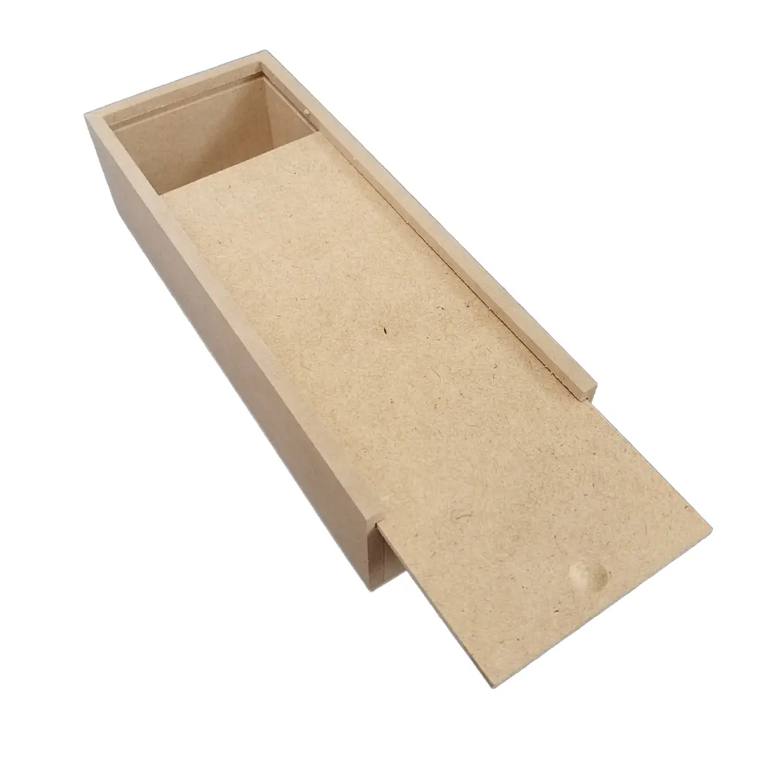 Wooden Pencil Box with Sliding Lid