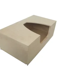 Wooden Tissue Box with Open Front