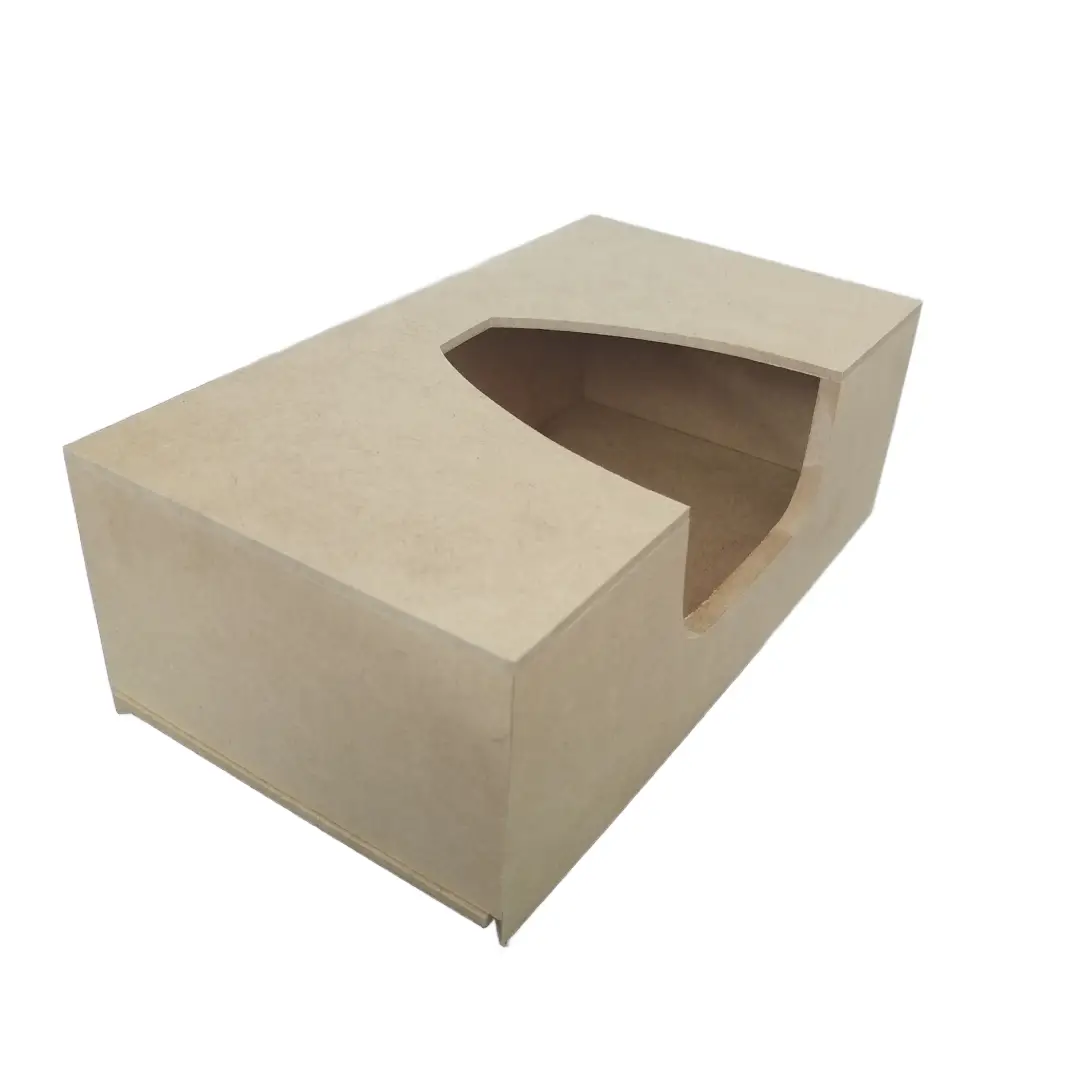 Wooden Tissue Box with Open Front