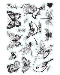 Clear Stamp – Butterflies  Birds & Bees