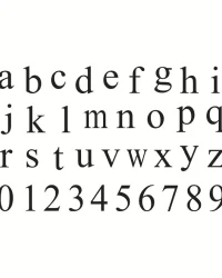 Clear Stamp – Lowercase abc and Numbers