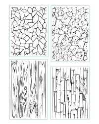 Clear Stamp – Textures 4 x Designs