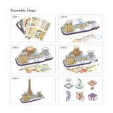 CubicFun 3D Puzzle - Paris City Line (114pce)